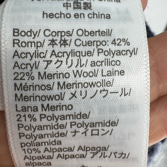 J.Crew navy blue and White Tweed wool blend cardigan sweater jacket - Picture 8 of 8